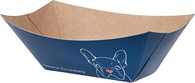 Restaurantware-Bio Tek 2 Ounce Food Trays, 400 Disposable Paper Food Trays - Heavy-Duty, Greaseproof, Frenchie Paper Food Boats, For Snacks, Appetizers, Or Treats, Use At Parties Or Carnivals - Image 2