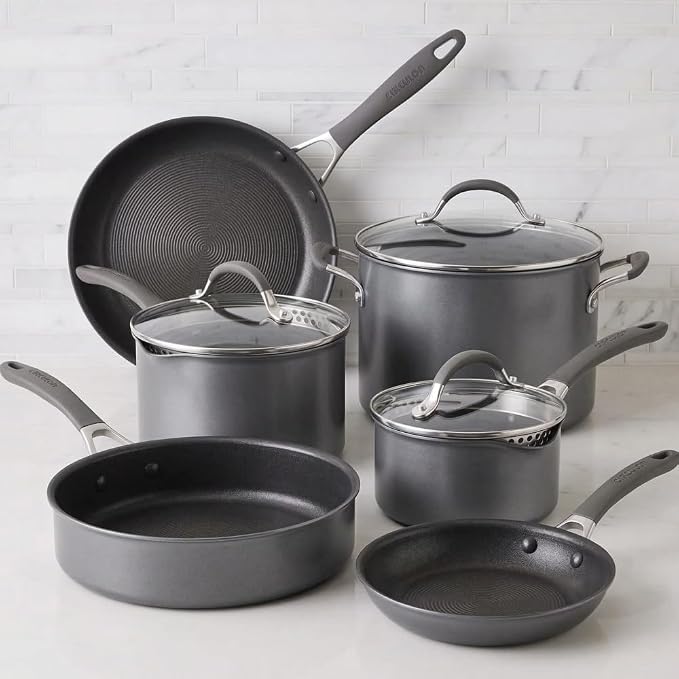 Circulon A1 Series Induction Pots and Pans Cookware Set, 9-Piece, Graphite - Image 10