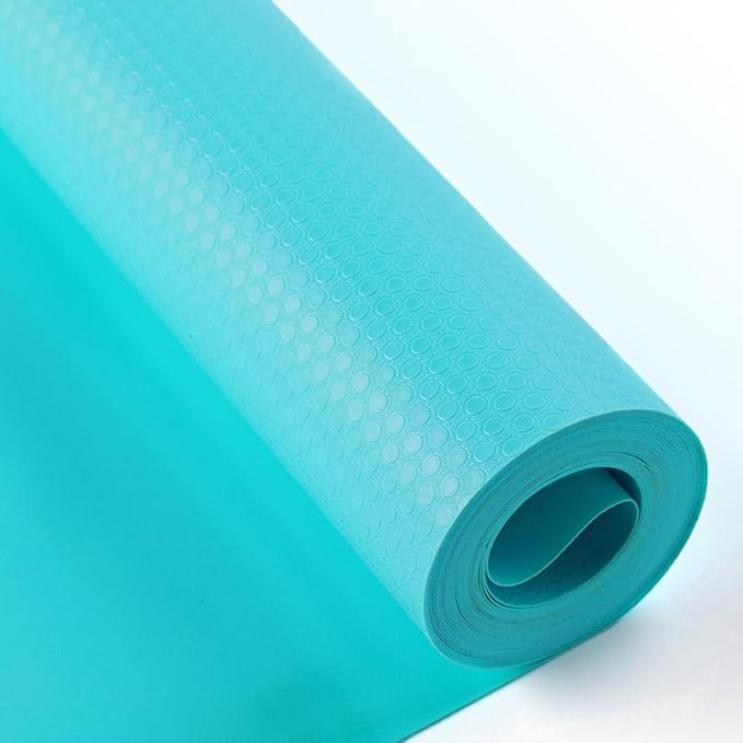 Bloss Shelf Liners, Non Adhesive EVA Drawer Mat Liners Roll for Bathroom, Kitchen, Desks, Deco Shelves 17.7x177 inch (Blue) by Bloss