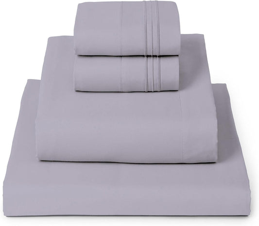 Mellanni Queen Sheets Set - 4 PC Iconic Collection Bedding - Hotel Luxury, Extra Soft, Cooling Bed Sheets - Wrinkle, Fade, Stain Resistant (Queen, Lavender)