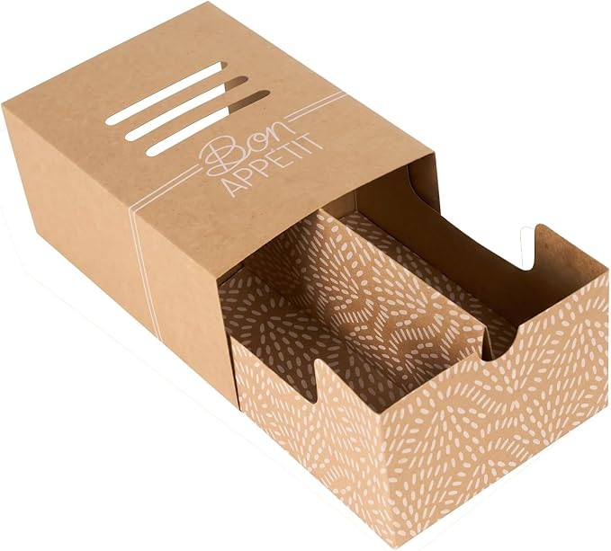 Restaurantware Take Out Food Containers 100 Count 8.3 x 5.7 x 3.7 Inches Paper Sandwich Boxes Disposable Food Packaging Box Design - Image 2