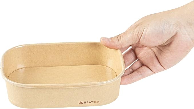 Restaurantware Kraft Takeout Container 100 Count 17 Ounce Disposable Oval Food Box CPET Food Container Oven-Safe Greaseproof Paper Container Durable Kraft Paper Box Brown - Image 8