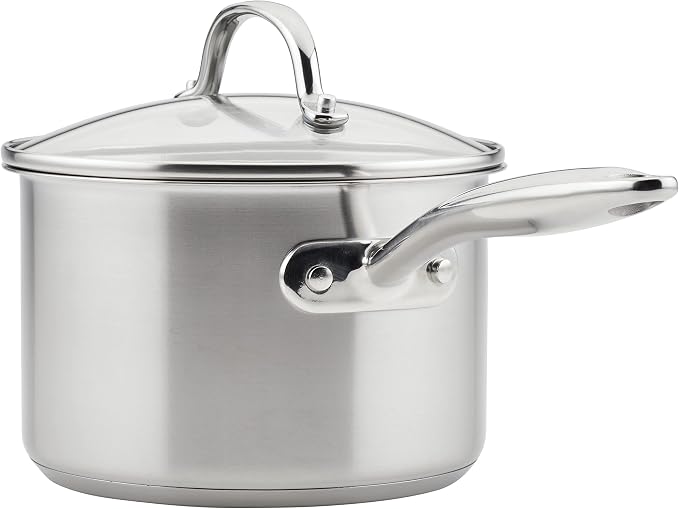 Rachael Ray 70033 Professional Stainless Steel/Hard Anodized Nonstick Cookware Pots and Pans Set, 11 Piece - Gray and Silver - Image 8