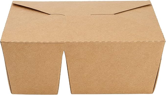 Restaurantware-Bio Tek 47 Ounce Paper Take Out Containers, 200 2-Compartment Kraft Take Out Boxes - Greaseproof, Tab-Lock Closure, Kraft Paper To Go Boxes, Sturdy, Safe For Hot Or Cold Foods - Image 12