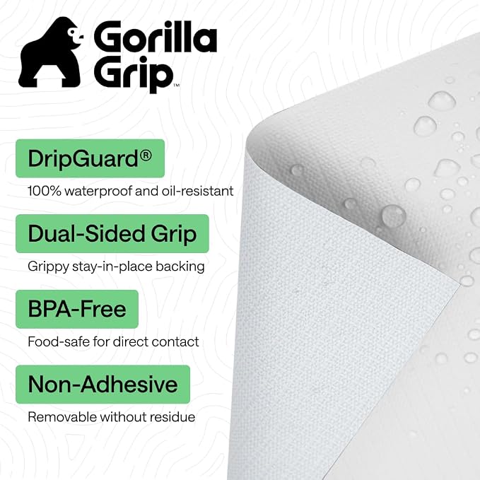 GORILLA GRIP Shelf Liner, Kitchen Drawer Protector, 12x120 White - Image 2
