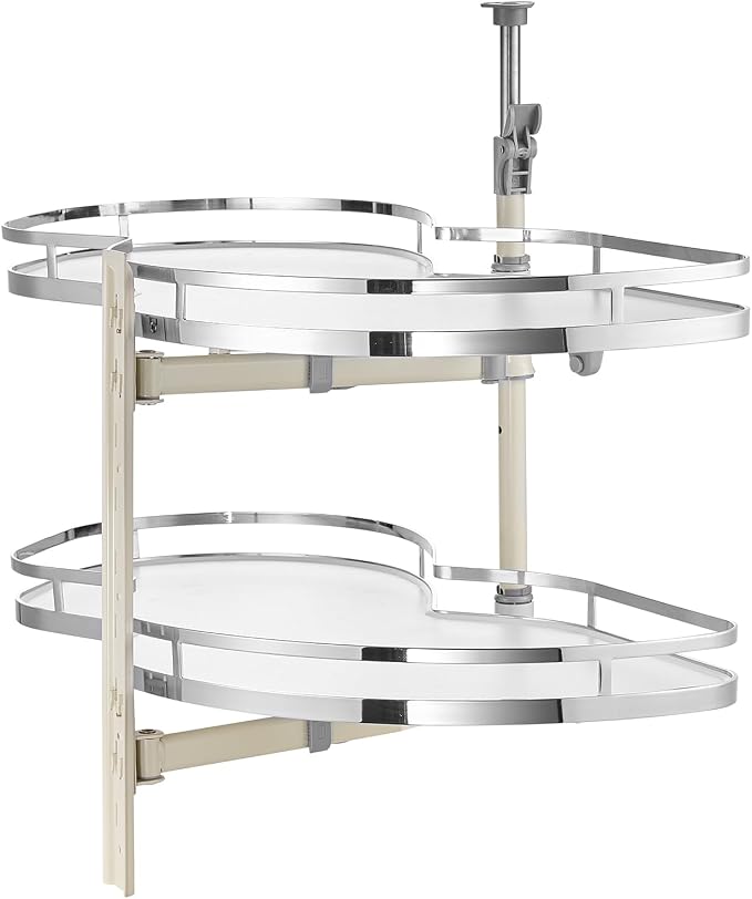 VEVOR Swing Left Blind Corner Cabinet, Pull Out Organizer for 36 inch Width Blind Cabinet, 2 Tier Height Adjustable Swing Tray, Soft Close Kitchen Cloud Blind Organizer, Left Open by VEVOR