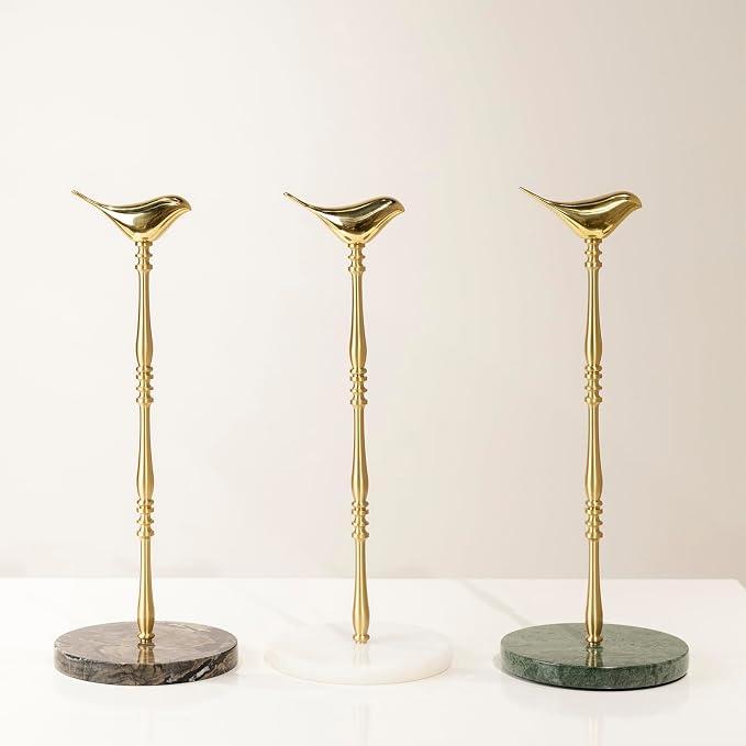 Paper Towel Holder Countertop with Heavy Marble Base, Standing Paper Towel Roll Holder for Kitchen Bathroom, with Weighted Base for One-Handed Operation (Green Base) - Image 9