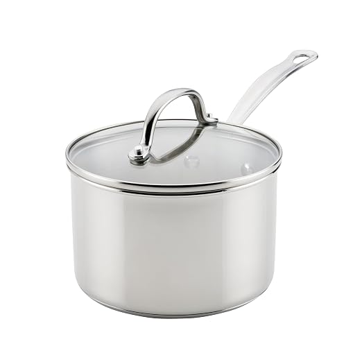 Farberware Millennium Stainless Steel Saucepan with Lid, Induction Ready, Compatible with All Cooktops, Metal Utensil Safe, 3 Quart Saucepot, Dishwasher Safe - Stainless Steel by Farberware