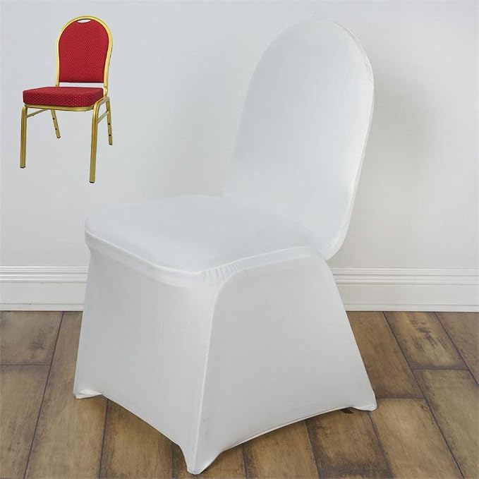 TABLECLOTHSFACTORY Ivory Spandex Chair Cover for Wedding Event Party - Image 3