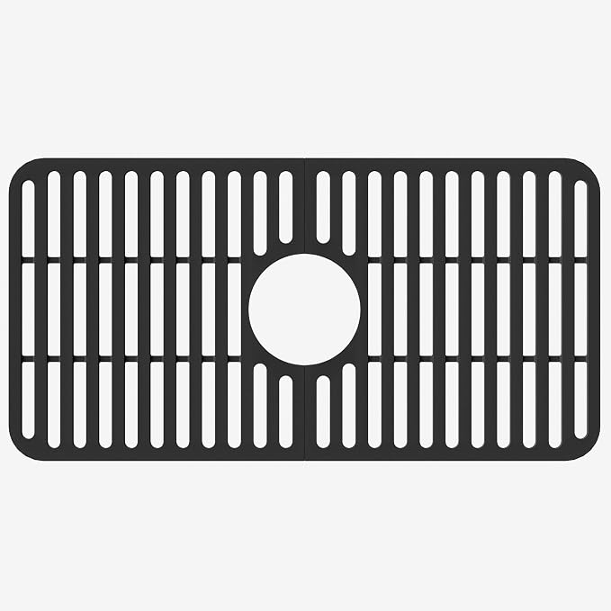 VIGO 25 in. x 13 in. Silicone Kitchen Sink Protective Bottom Grid For Single Basin Sink in Matte Black - VGSG2512MB - Image 6