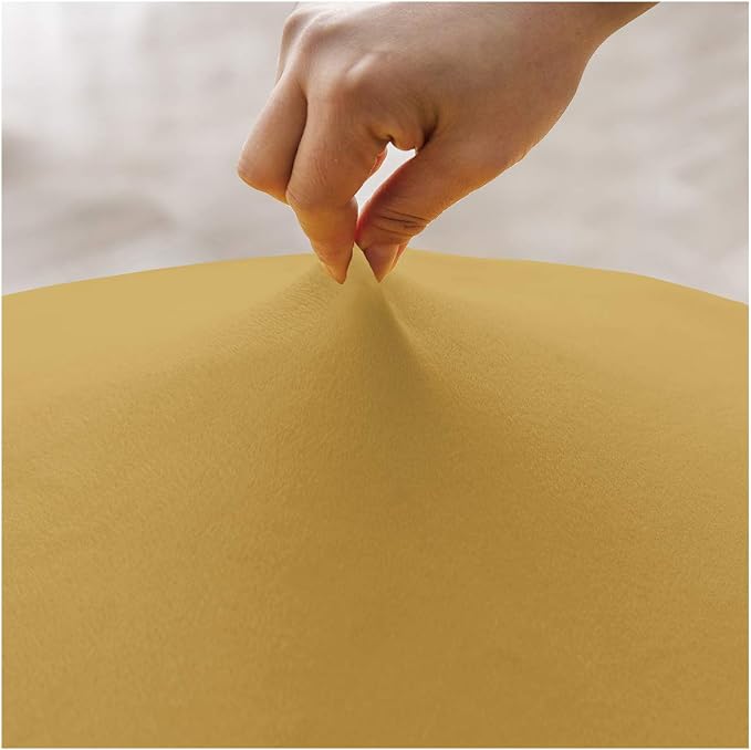 Velvet Plush XL Dining Chair Covers, Stretch Chaircover, Spandex High Chairs Protector Covers Seat Slipcover with Elastic Band for Dining Room,Wedding, Ceremony, Banquet (Mustard Gold, Set of 2) - Image 3