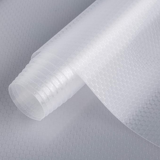 Shelf Liner Kitchen Cabinet Drawer Mat, 17.5"W x 196.8"L Non Adhesive Clear by HooTown