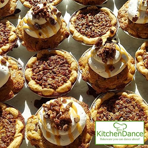 KitchenDance Mini Pie Tins with Snap-On Lids - Aluminum Pie Pans for Single Portions - Ideal for Fruit Tarts, Pies, Cheesecakes, Cobblers, Flan - Oven and Freezer Safe - 1152P (100, Silver) - Image 2