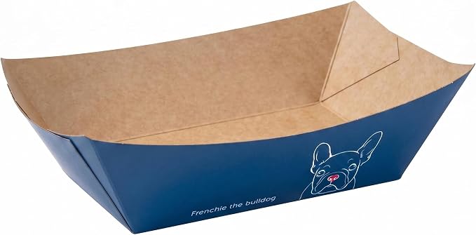 Restaurantware-Bio Tek 1 Pound Food Trays, 200 Disposable Paper Food Trays - Heavy-Duty, Greaseproof, Frenchie Paper Food Boats, For Snacks, Appetizers, Or Treats, Use At Parties Or Carnivals - Image 2