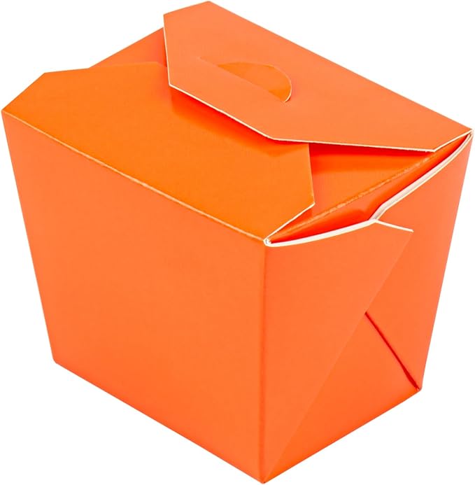 Restaurantware Chinese Take Out Boxes 200 Pack of 8 oz Grease-resistant Party Take Out Food Containers Disposable Stackable Asian Square Orange Paper To Go Boxes For Restaurants - Image 15