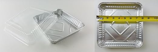 Handi-Foil Square Aluminum Foil Cake Pan w/Clear Dome Lid - Disposable Pans (Pack of 50 Sets) - Image 3