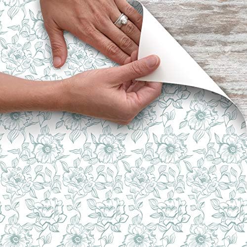 Con-Tact Brand Creative Covering, Self-Adhesive Shelf Liner, Multi-Purpose Vinyl Roll, Easy to Use and Apply, 18'' x 16', English Rose Blue - Image 2
