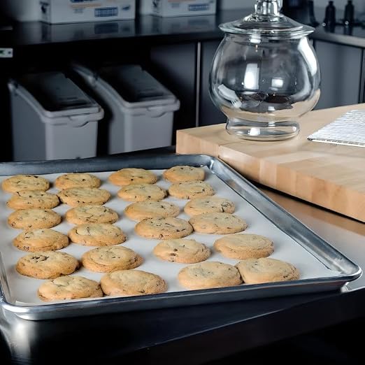 OCS Parts 3-Pack Full Size 18" x 26" Aluminum Sheet Baking Pans | 19 Gauge Wire in Rim Aluminum Sheet Pan for Home or Commercial Kitchens - Image 3