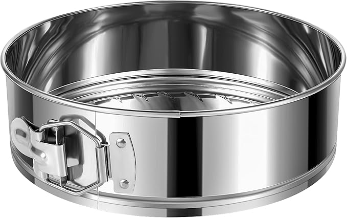 7-Inch Springform Cake Pans, Removable Bottom, 304 Stainless Steel | Leakproof & Nonstick Cheesecake Pan, Easy Releasing， Dishwasher Safe, Round Spring Form Cake Pan For Baking by E-Gtong