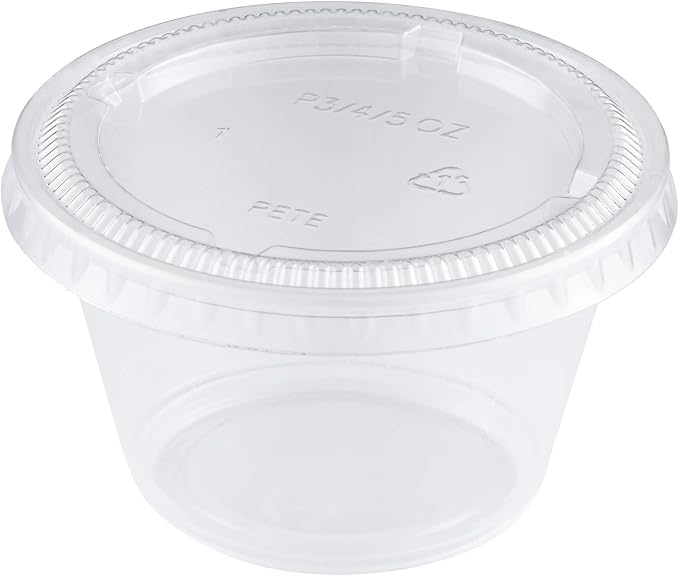 0.75-5.5 oz Plastic Portion Cups with Lids, 100-2000 Count, Dessert Cups with Lids, Jello Shot Cups with Lids, Small Plastic Cups for Salad Dressing & Condiments (1000, 1.0, ounces) - Image 8