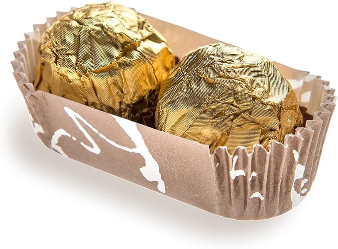 Restaurantware-Panificio 1.4 Ounce Baking Cups, 200 Ridged Cupcake Liners - Oven-Ready, Freezable, Brown And White Paper Muffin Cases, Disposable, Chocolate Wisp, For Wedding Parties, Baby Showers by Restaurantware