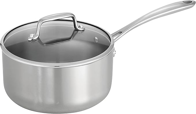 Tramontina Boston Tri-Ply Clad Stainless Steel 3-Quart Sauce Pan with Lid by Tramontina