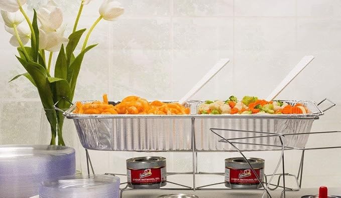 Full Size Aluminum Pans With Lids, 21x13 Large Disposable Roasting & Baking Deep Foil Pans - 10 Pack - Extra Heavy Duty Durable Chafing Trays for Restaurants, Steam Table, Buffets & Bakeware - Image 6