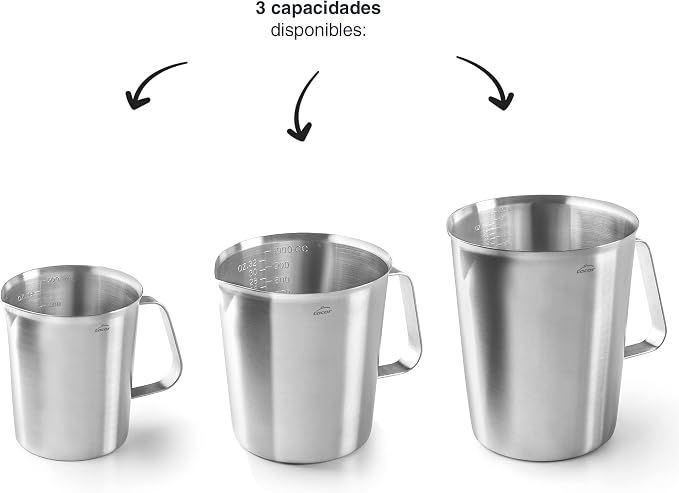 Lacor - 62745 - Measuring Jug, Measuring Cup, Liquid Meter, Stainless Steel, 9 cm, 0.5 L - Image 5