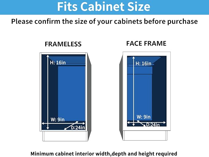 LOVMOR Individual Pull Out Cabinet Organizer, 2 Tier Slide Out Cabinet Drawers, Pots and Pans Organizer and Storage Pantry Shelf for Kitchen (7½" W x 21½" D) - Image 4