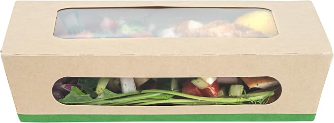 Restaurantware 35 oz Paper Bamboo Medium Bio Take Out Container, 50 Pack - Image 10