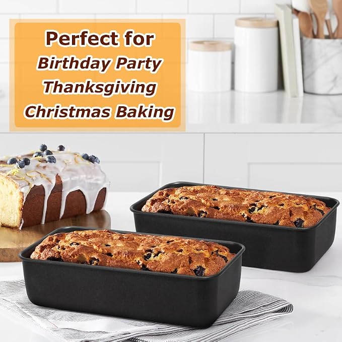 LIANYU 4 Pack Nonstick Loaf Bread Pan for Baking, 9x5 Inch Bread Loaf Baking Pan, Stainless Steel Meatloaf Pan Tin for Homemade, Dishwasher Safe - Image 7