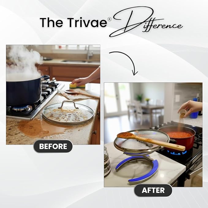 Trivae Pot Lid Holder – 4-in-1 Pot Lid Holder While Cooking, Pan Lid Holder, Trivet & Cake Stand – Versatile Kitchen Tool for Hot Pots, Serving & Display – Space-Saving, Heat-Resistant Stand - Image 2