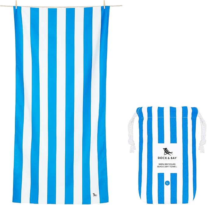 Dock & Bay Beach Towel - Quick Dry, Sand Free - Compact, Lightweight - 100% Recycled - Includes Bag - Set of 4 - Cabana Classics, Large (160x90cm, 63x35) - Image 8