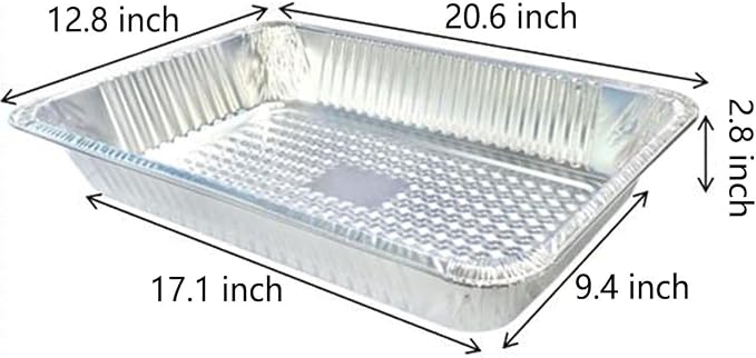Mistari Deep Foil Pans 21x13 Aluminum Pans Large Disposable Food Containers Extra Heavy Duty Chafing Trays for Baking, Cooking, Heating, Storing, Prepping Food Silver, No Lids (30) - Image 3