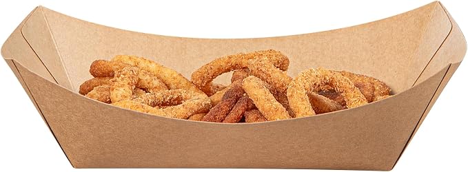 Restaurantware Kraft Paper lb Paper Food Tray Boat, 50 Pack - Image 9