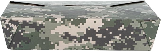 Restaurantware-Bio Tek 8.5 x 6.2 x 1.9 Inch Food Containers, 200 Durable Takeaway Boxes - Disposable, Sturdy, Camouflage Paper 49 Ounce Takeout Boxes, Rectangle, For Takeout And Delivery, Or Picnics - Image 15