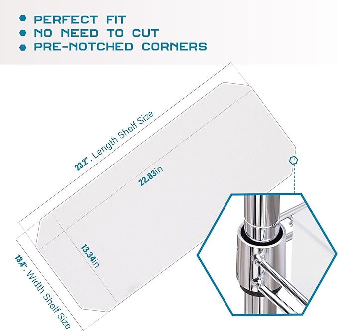 BRIAN & DANY Wire Shelf Liner, Set of 5, 13.4" x 23.2" Clear - Image 2
