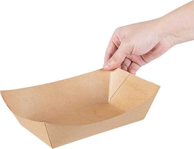 Restaurantware Kraft Paper lb Paper Food Tray Boat, 200 Pack - Image 10