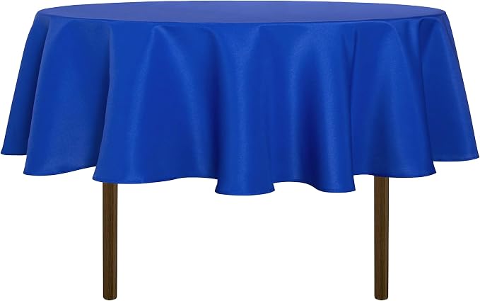 sancua Round Tablecloth 70 Inch Fits 20-58 Inch Tables, Royal Blue by sancua