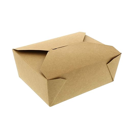 AmerCare Royal #8 Kraft Folded Takeout Box, 6 Inch x 4-3/4 Inch x 2.5 Inch, Package of 300 by Unknown