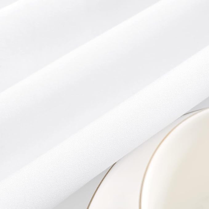 12 Pack White Round Tablecloths,132 Inch Polyester Table Cloth - Image 8