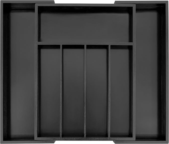 VaeFae Bamboo Drawer Organizer, Medium, Black by VaeFaeDirect