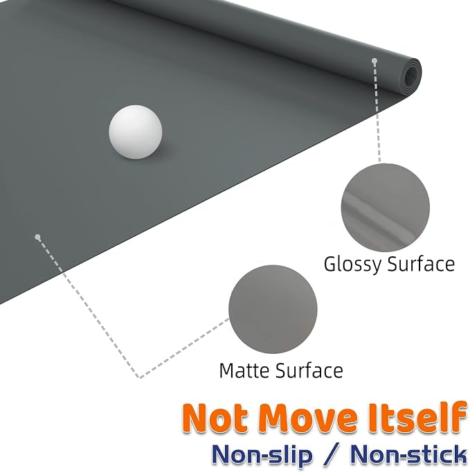 Warome Silicone Mat,78.7”x 23.6” Heat Resistant Mats for Countertop,Extra Large Countertop Protector Mat, Multi-functional Cuttable Kitchen Counter Mat, Silicone Mats for Kitchen Counter/Crafts- Grey - Image 9