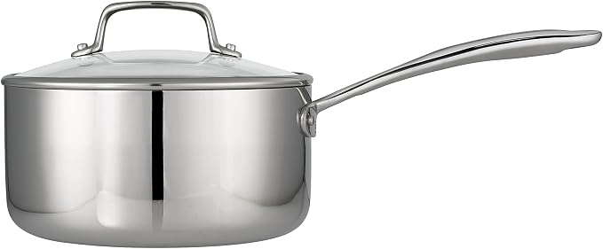 Tramontina Boston Tri-Ply Clad Stainless Steel 3-Quart Sauce Pan with Lid - Image 2