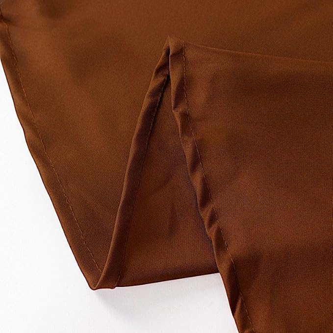 Balsa Circle 10 pcs 108 inch Cinnamon Brown Round Washable Polyester Easy-Care Tablecloth for Indoor and Outdoor Bridal Shower Wedding Table Buffet Table Parties Events Kitchen Dining - Image 6