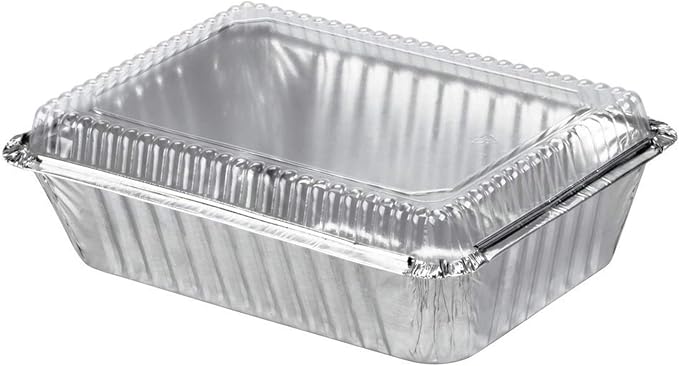 Tiger Chef Aluminum Tin Foil Pans Disposable Freezer to Oven Safe Aluminum Foil Pans (40, 2.25 Lb with Dome Lids) - Image 3