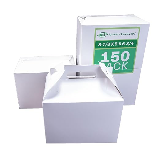 SCT Carryout Barn Boxes, 10 lb Capacity, 8.88 x 5 x 6.75, White, Paper, 150/Carton by SouthernChampionTray