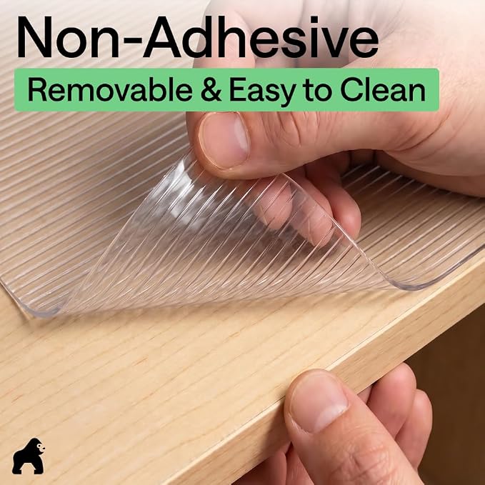 GORILLA GRIP Shelf Liner, Non-Adhesive Cabinet Liners, 24" x30' Clear - Image 5