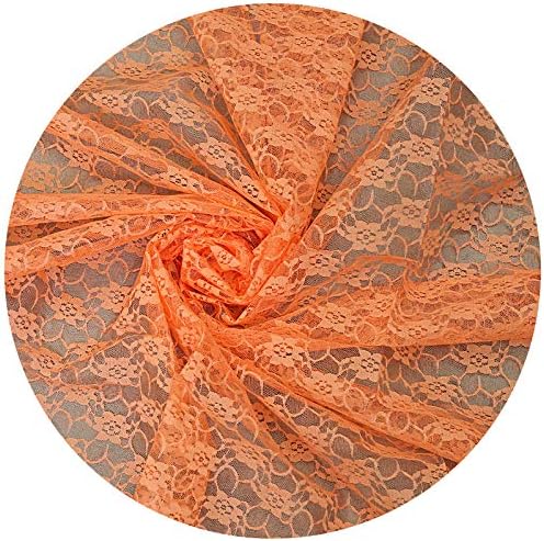 VDS Pack of 25 Floral Lace Table Runners Centerpiece Cloth Linen for Wedding Bithday Graduation Engagement Ceremony Events Party Banquets Table Decoration (12x108 inch) (Peach) - Image 3