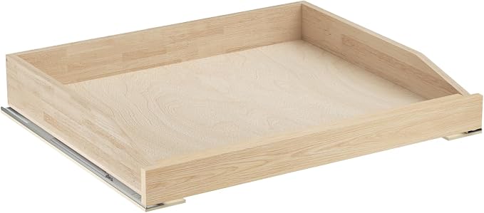 LOVMOR Single Pull Out Cabinet Organizer 25½”W x 21”D, Soft Close Slide Out Drawer Storage Shelves for Kitchen, Wood Cabinet Shelf Pull-Out Organizer Storage for Base Cabinets by LOVMOR
